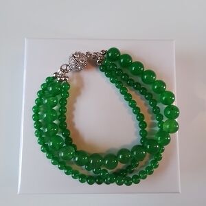 Stunning Green Onyx Beaded Bracelet